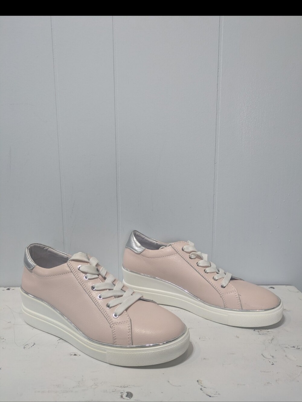 Bonavi Lace Up Leather‎ Sneaker Pink Size UK 40 US 9.5